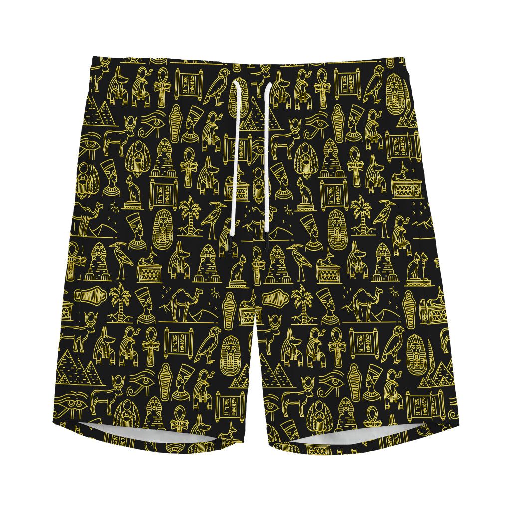 Egyptian Symbols Pattern Print Men's Sports Shorts