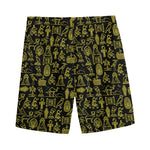 Egyptian Symbols Pattern Print Men's Sports Shorts