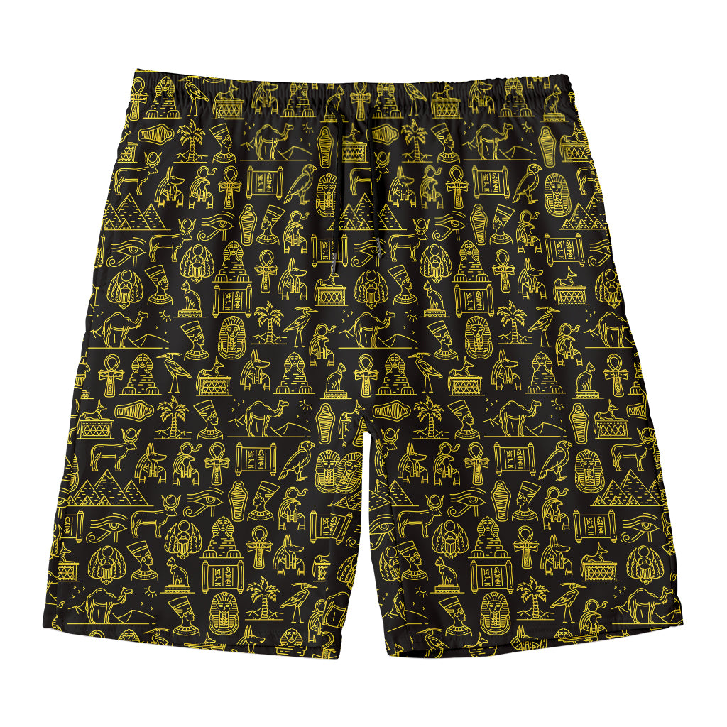 Egyptian Symbols Pattern Print Men's Swim Trunks