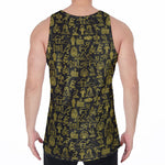 Egyptian Symbols Pattern Print Men's Velvet Tank Top