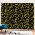 Egyptian Symbols Pattern Print Pencil Pleat Curtains