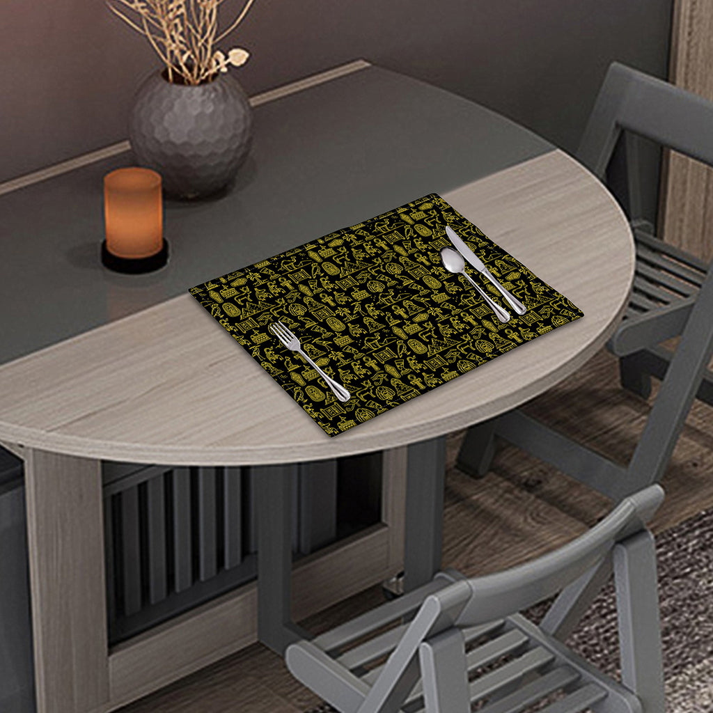 Egyptian Symbols Pattern Print Placemat