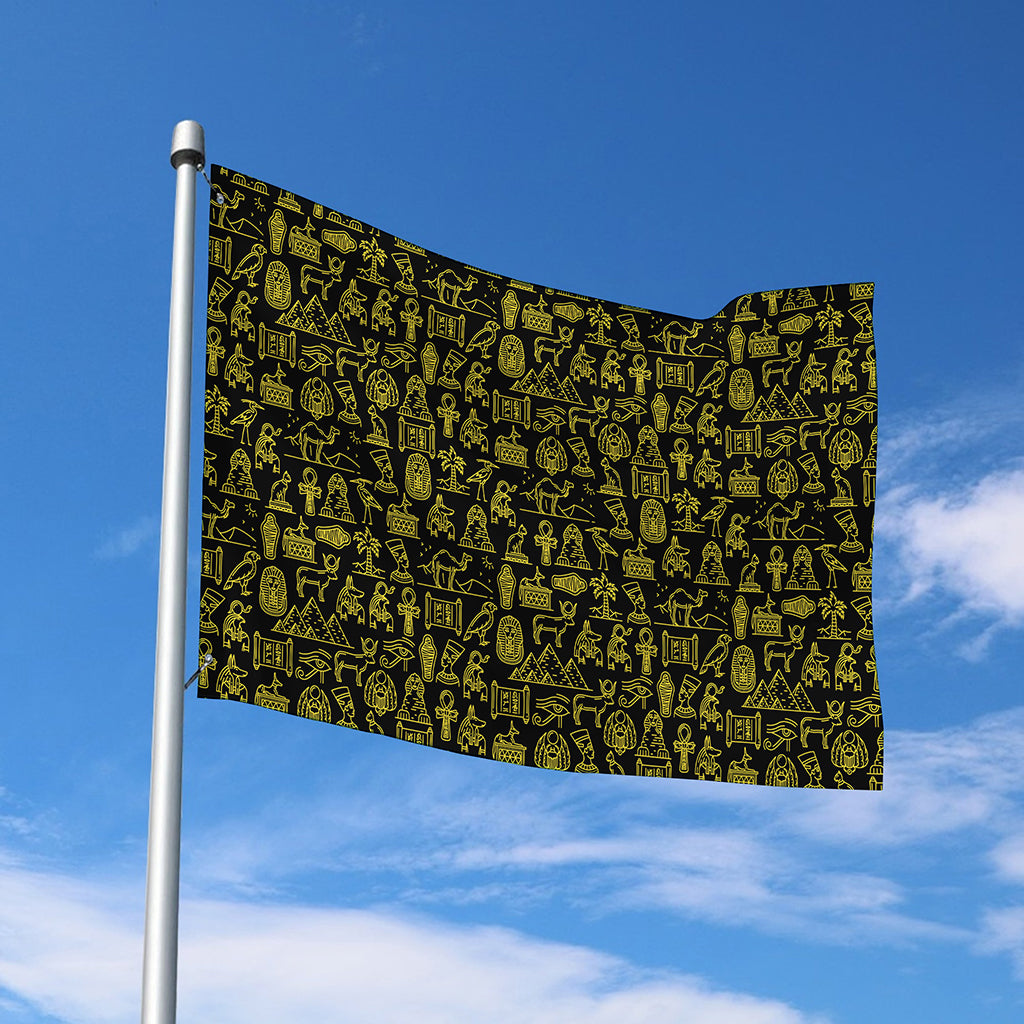 Egyptian Symbols Pattern Print Polyester Flag
