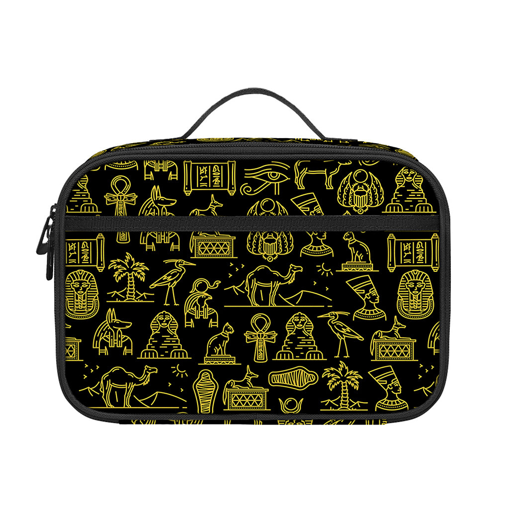 Egyptian Symbols Pattern Print Portable Lunch Bag