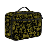 Egyptian Symbols Pattern Print Portable Lunch Bag