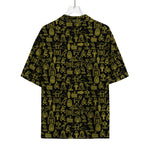 Egyptian Symbols Pattern Print Rayon Hawaiian Shirt
