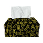 Egyptian Symbols Pattern Print Rectangle Tissue Box Cover