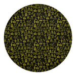 Egyptian Symbols Pattern Print Round Blanket
