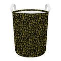 Egyptian Symbols Pattern Print Round Laundry Basket