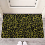 Egyptian Symbols Pattern Print Rubber Doormat