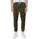 Egyptian Symbols Pattern Print Scuba Joggers