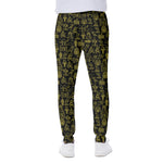 Egyptian Symbols Pattern Print Scuba Joggers