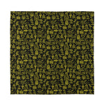 Egyptian Symbols Pattern Print Silk Bandana