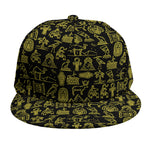 Egyptian Symbols Pattern Print Snapback Cap