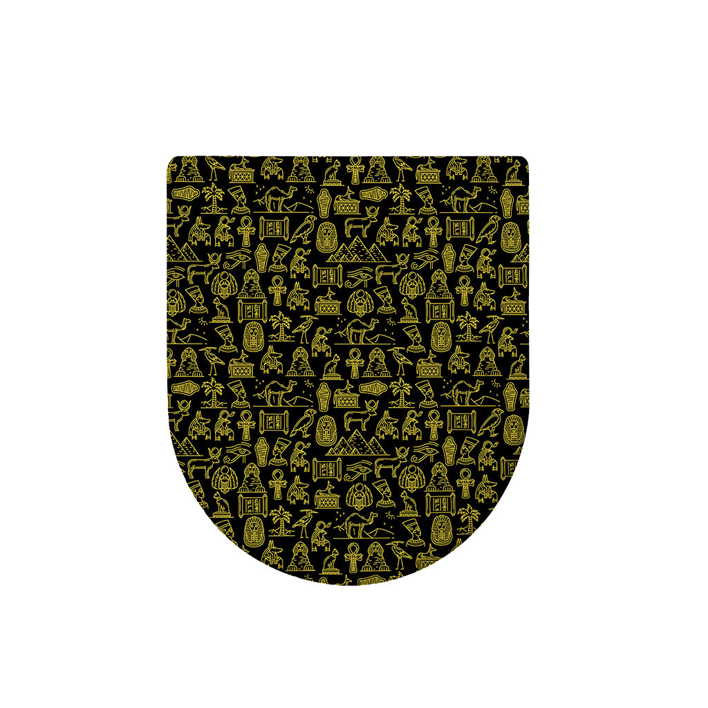 Egyptian Symbols Pattern Print Toilet Lid Cover