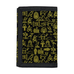 Egyptian Symbols Pattern Print Trifold Wallet