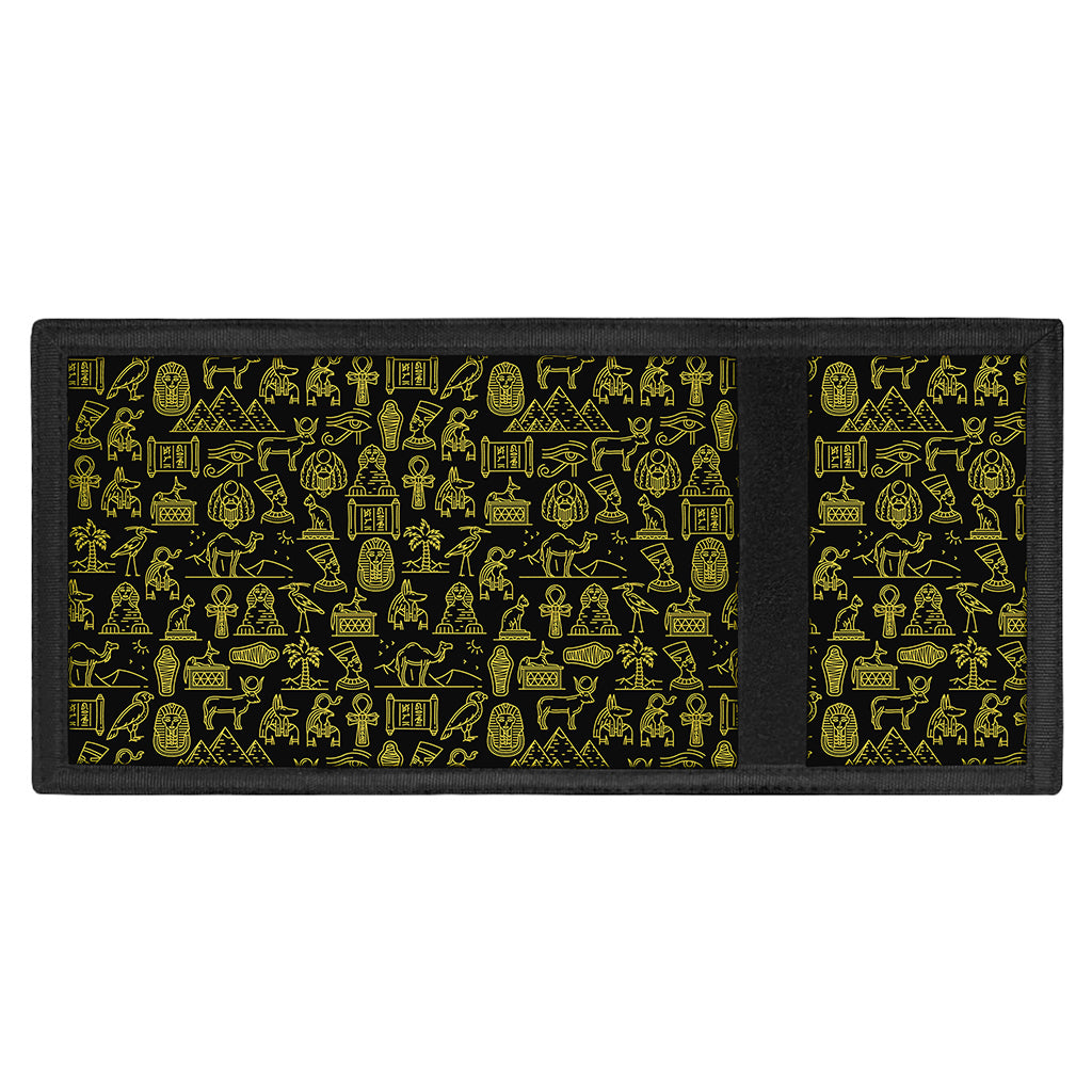 Egyptian Symbols Pattern Print Trifold Wallet