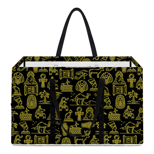 Egyptian Symbols Pattern Print Utility Tote Bag