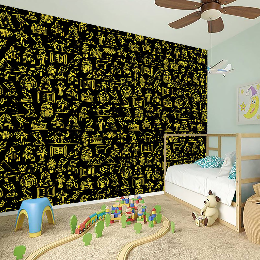Egyptian Symbols Pattern Print Wall Sticker