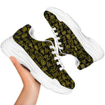 Egyptian Symbols Pattern Print White Chunky Shoes