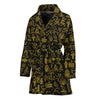 Egyptian Symbols Pattern Print Women's Bathrobe