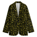 Egyptian Symbols Pattern Print Women's Cotton Blazer