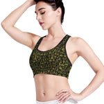 Egyptian Symbols Pattern Print Women's Sports Bra