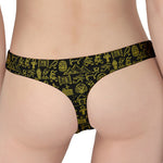 Egyptian Symbols Pattern Print Women's Thong