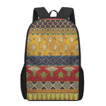 Egyptian Tribal Pattern Print 17 Inch Backpack