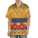 Egyptian Tribal Pattern Print Aloha Shirt