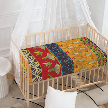 Egyptian Tribal Pattern Print Baby Crib Sheet