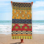 Egyptian Tribal Pattern Print Beach Towel