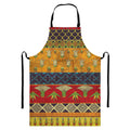 Egyptian Tribal Pattern Print Bib Apron With Pocket