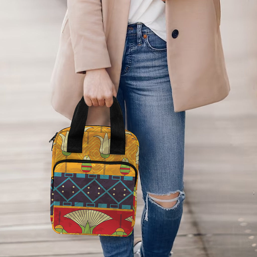 Egyptian Tribal Pattern Print Bible Tote Bag