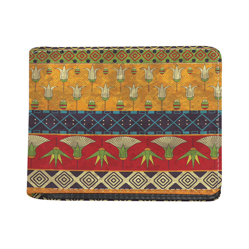 Egyptian Tribal Pattern Print Bifold Wallet