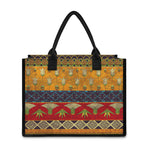 Egyptian Tribal Pattern Print Canvas Tote Bag