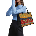 Egyptian Tribal Pattern Print Canvas Tote Bag