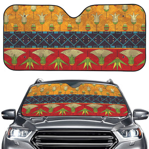 Egyptian Tribal Pattern Print Car Windshield Sun Shade