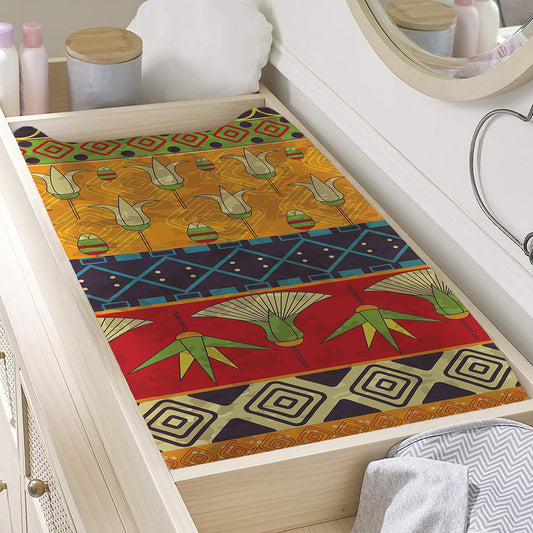 Egyptian Tribal Pattern Print Changing Pad Cover