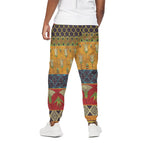 Egyptian Tribal Pattern Print Cotton Pants