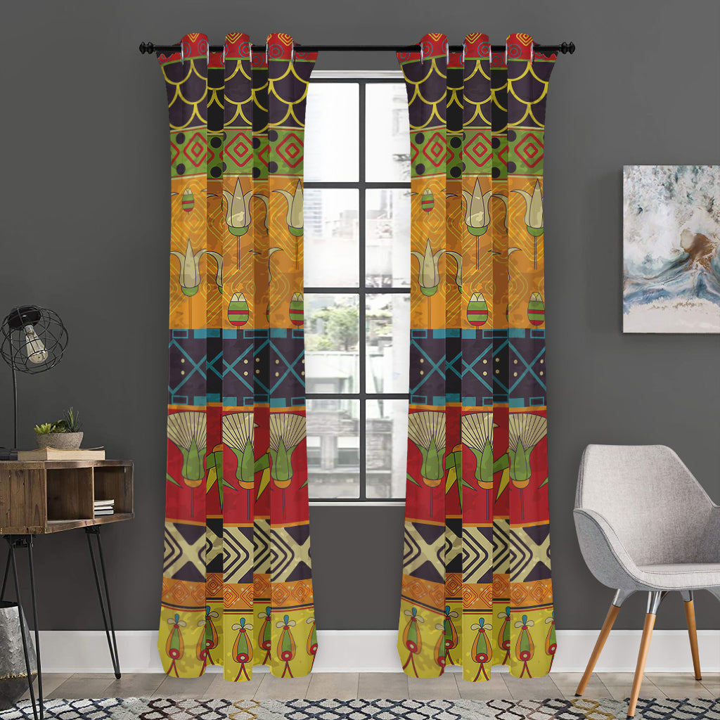 Egyptian Tribal Pattern Print Curtain