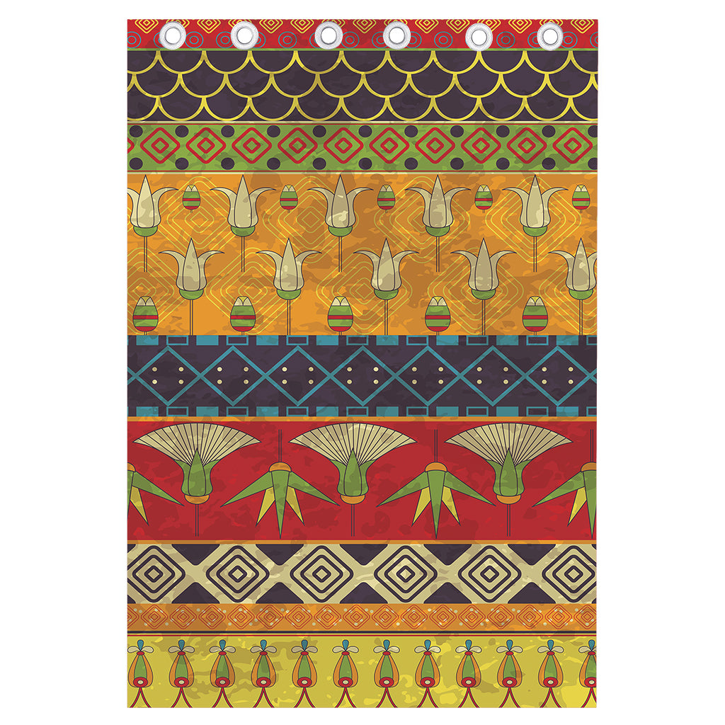 Egyptian Tribal Pattern Print Curtain