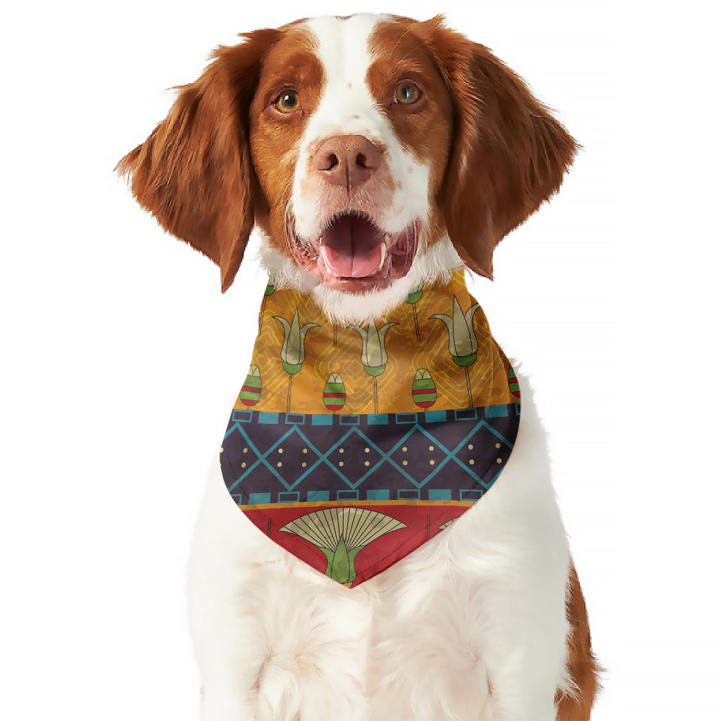 Egyptian Tribal Pattern Print Dog Bandana