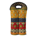 Egyptian Tribal Pattern Print Double Neoprene Wine Tote
