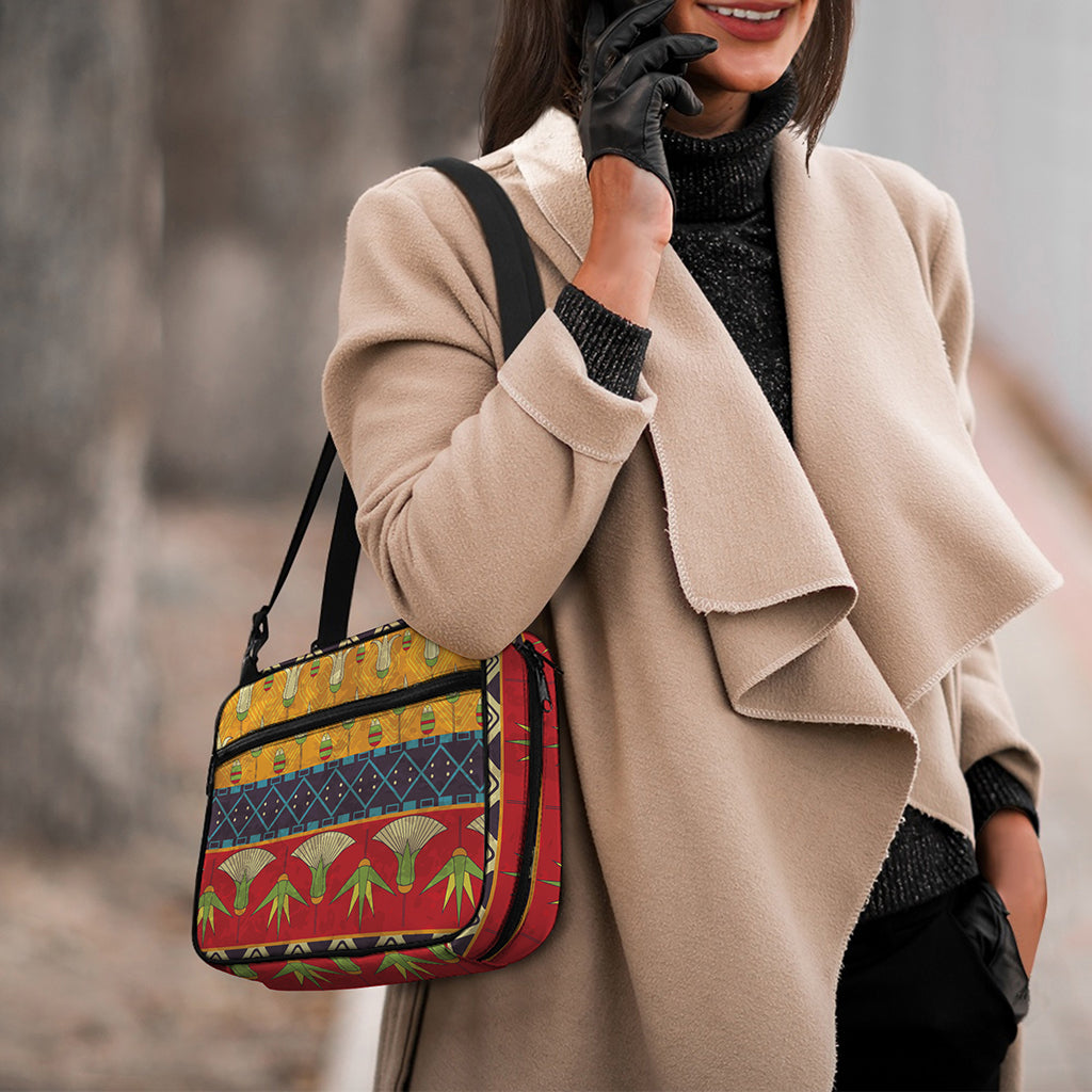 Egyptian Tribal Pattern Print Double Strap Bible Bag
