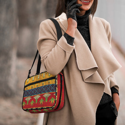 Egyptian Tribal Pattern Print Double Strap Bible Bag