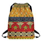 Egyptian Tribal Pattern Print Drawstring Backpack