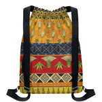 Egyptian Tribal Pattern Print Drawstring Backpack