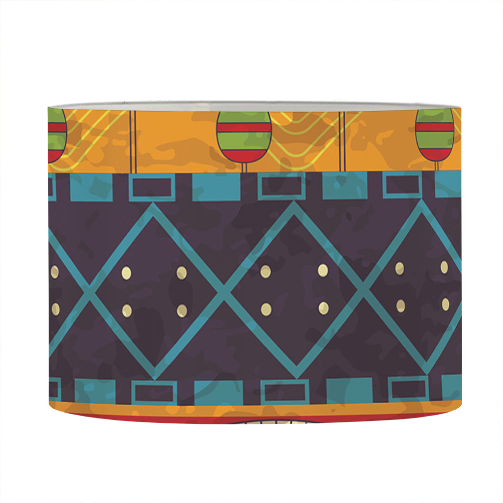 Egyptian Tribal Pattern Print Drum Lamp Shade