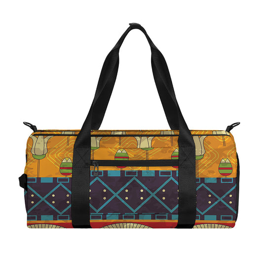 Egyptian Tribal Pattern Print Gym Bag